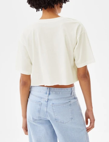 Top Bershka, alb, XS