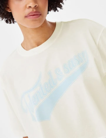 Top Bershka, alb, XS