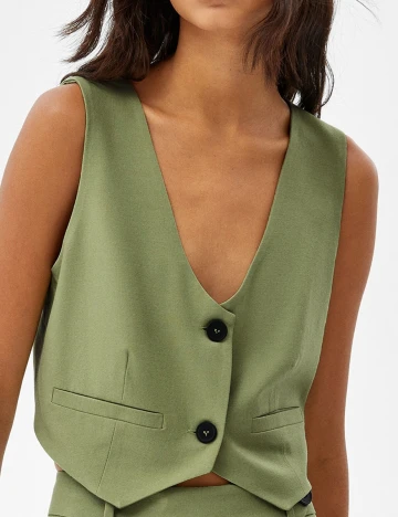 Vesta Bershka, verde, XS