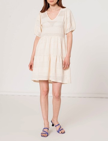 Rochie scurta Hailys, crem, XS