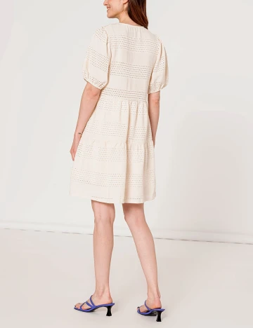 Rochie scurta Hailys, crem, XS