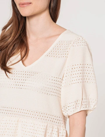 Rochie scurta Hailys, crem, XS