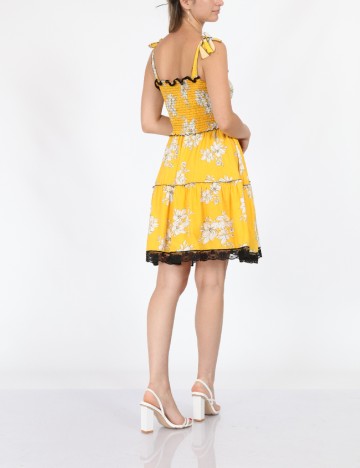 Rochie scurta Savage Culture, galben, L