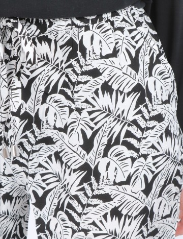 Pantaloni Hailys, alb-negru, XS