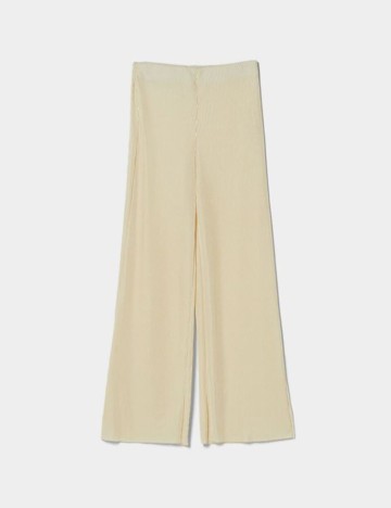 Pantaloni Bershka, ecru, L