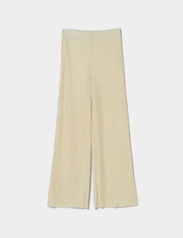 Pantaloni Bershka, ecru, M