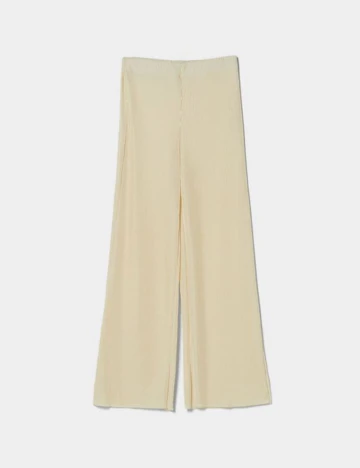 Pantaloni Bershka, ecru, M Crem