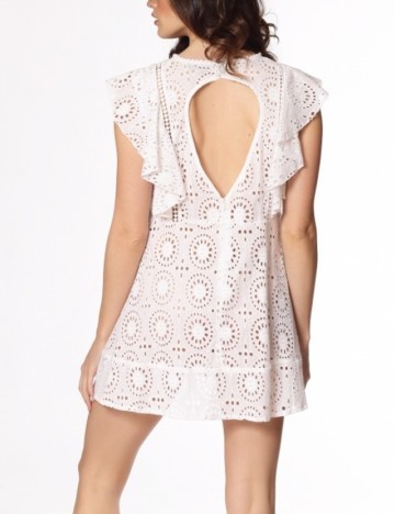 Rochie scurta Savage Culture, alb, XL