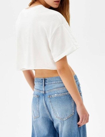 Top Bershka, alb, M