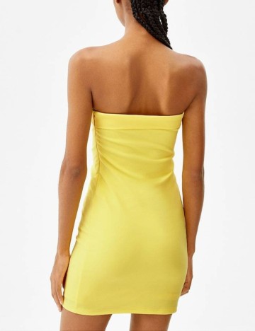 Rochie scurta Bershka, galben, L