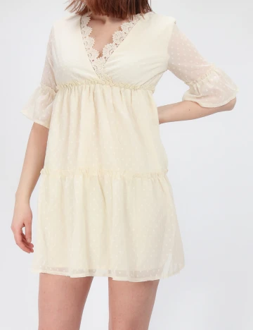 Rochie scurta SHEIN, crem, XS Crem