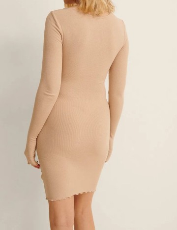 Rochie scurta NA-KD, crem, XS