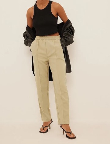 Pantaloni NA-KD, bej, 40