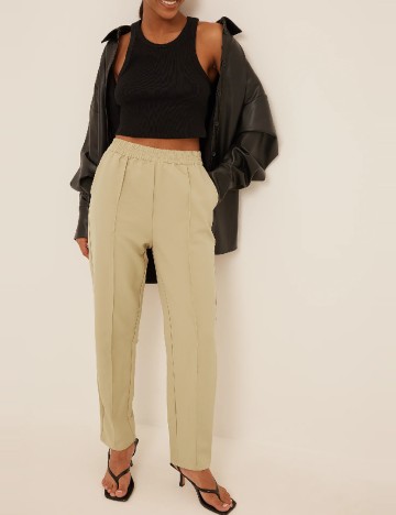 Pantaloni NA-KD, bej, 40
