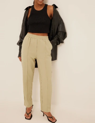 Pantaloni NA-KD, bej, 40