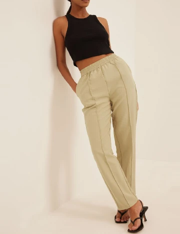 Pantaloni NA-KD, bej, 40