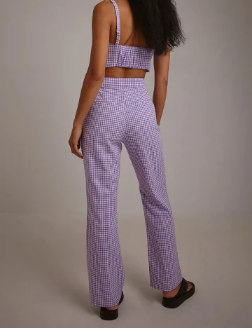 Pantaloni NA-KD, mov, 32