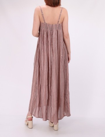 Rochie Lunga Savage Culture, roz pudra, S