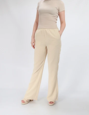 Pantaloni Reserved, crem, S
