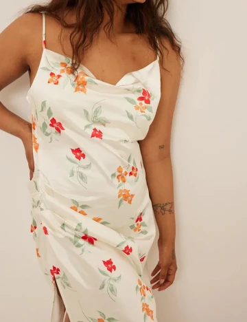 Rochie scurta NA-KD, ecru, 38