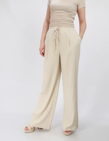 Pantaloni NA-KD, bej, 36 Crem