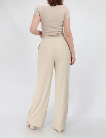 Pantaloni NA-KD, bej, 36 Crem