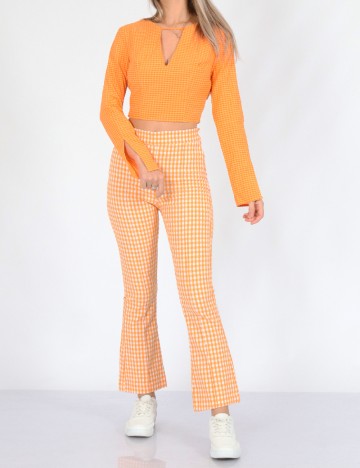 Pantaloni Bershka, portocaliu, 38