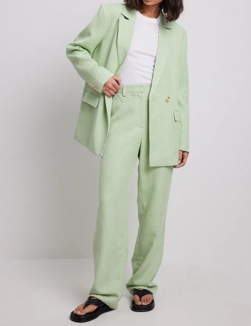 Pantaloni NA-KD, verde, 34