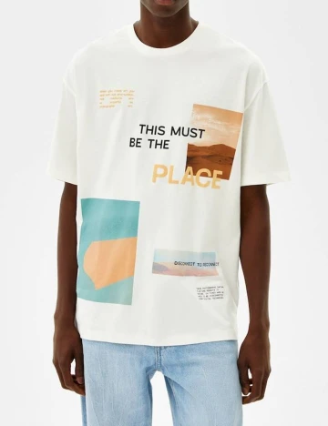Tricou Bershka, alb, XS Alb