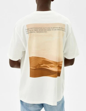 Tricou Bershka, alb, XS Alb