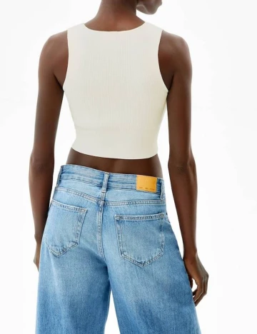 Top Bershka, alb, L