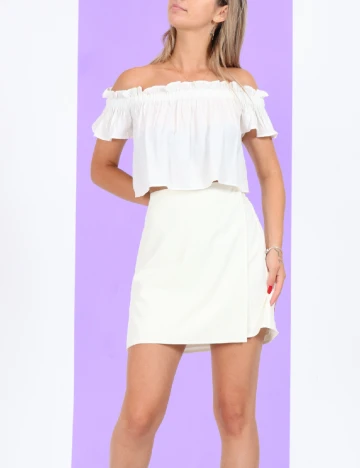 Top Bershka, alb, XS