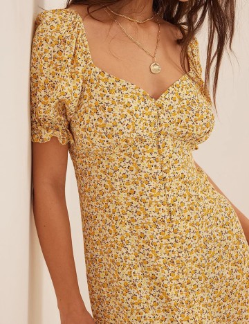Rochie scurta NA-KD, galben, 36