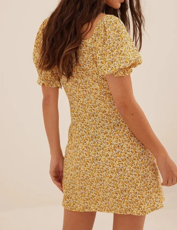 Rochie scurta NA-KD, galben, 36