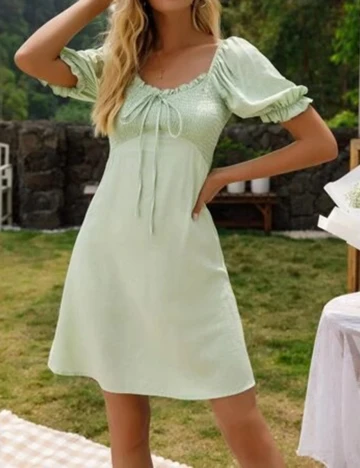Rochie scurta SHEIN, verde, M Verde