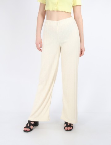 Pantaloni Reserved, crem, L