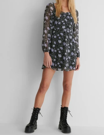 Rochie scurta NA-KD, floral, 36 Floral print