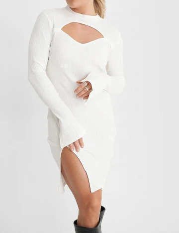 Rochie scurta NA-KD, alb, S