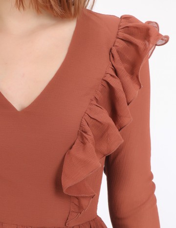 Rochie scurta NA-KD, maro, 36