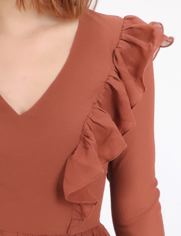Rochie scurta NA-KD, maro, 36