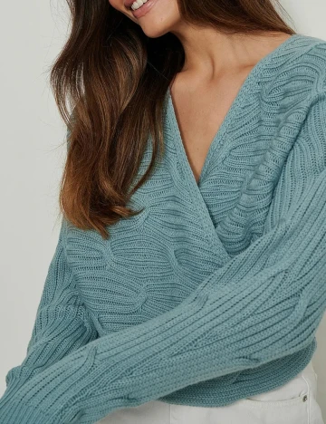 Cardigan NA-KD, albastru, S Albastru