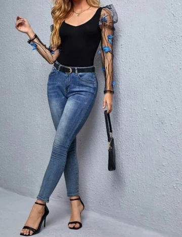 Bluza SHEIN, negru, M Negru