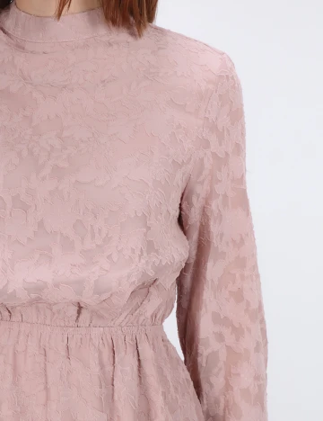 Rochie scurta NA-KD, roz pudra inchis, 36