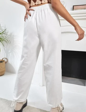 Pantaloni SHEIN, alb, XS
