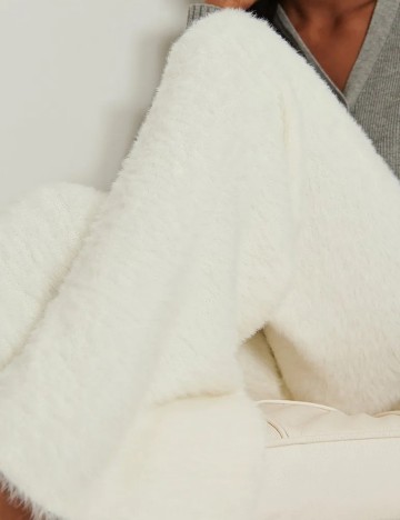 Pantaloni NA-KD, alb, L