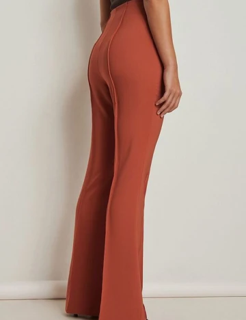 Pantaloni NA-KD, caramiziu, 36