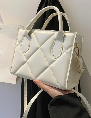 Geanta SHEIN, ecru Alb