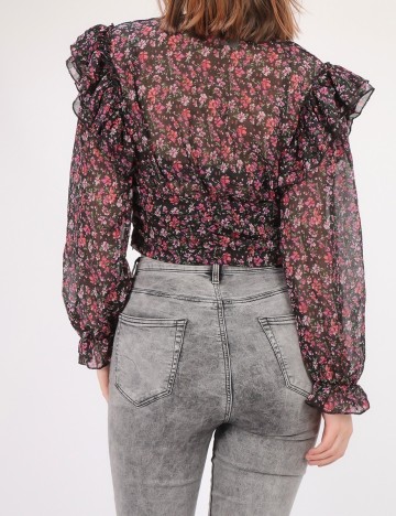 Top SHEIN, floral, M