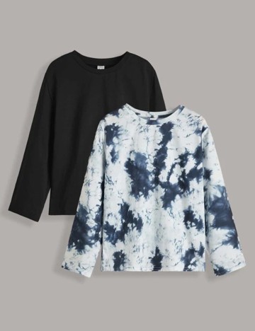 Set Bluze Shein Kids, negru/albastru, 11-12 ANI