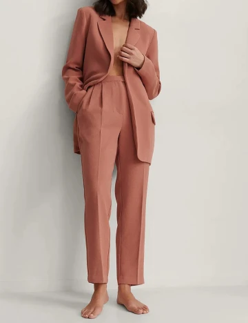 Pantaloni NA-KD, roz, 40 Roz